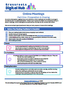 Image of online meetings tipsheet 1