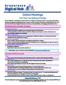Image of online meetings tipsheet 2